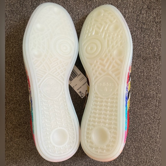 New! S.E.E.D. X ADIDAS Handball Spezial Scarlet Paint Splatter Men's 10.5 ID8617 - Picture 4 of 8